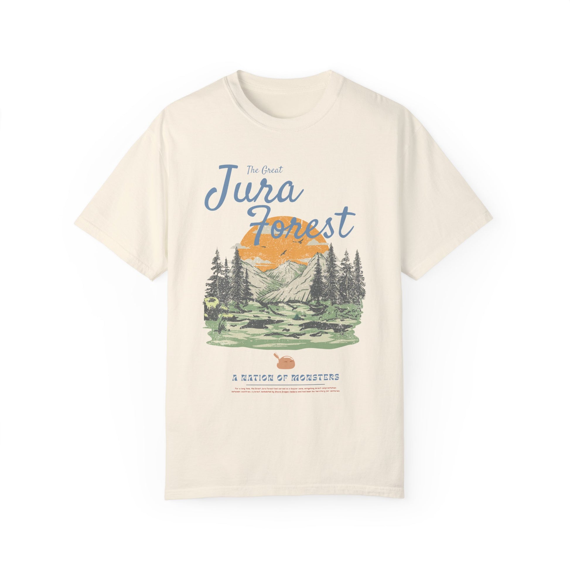 The Great Jura Forest, Monster Nation Retro Style Relaxed Fit Cotton T-Shirt
