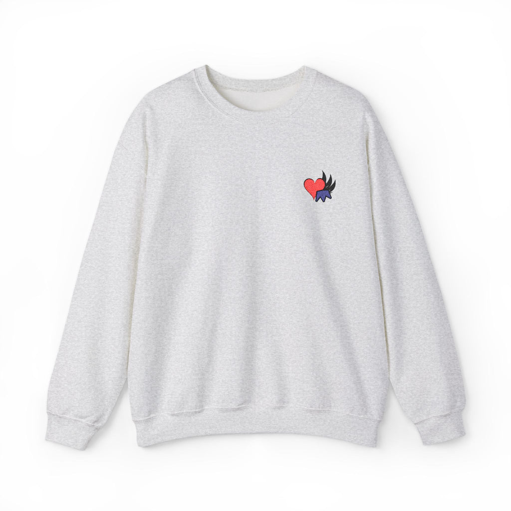 Embroidered Heart & Feather Corazon Crewneck Sweatshirt