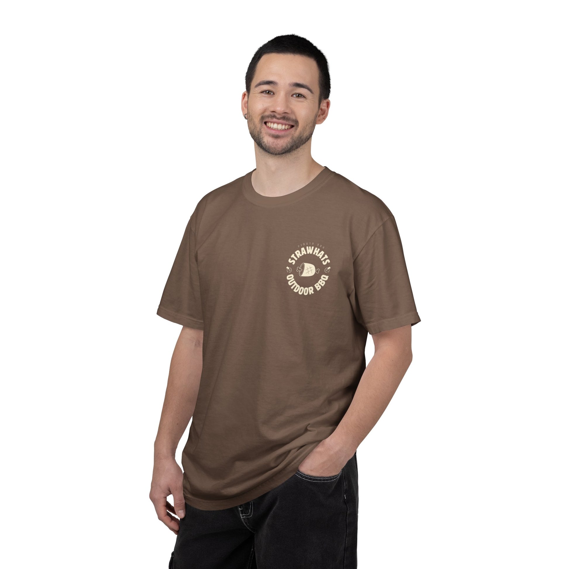 Strawhats Outdoor BBQ T-shirt | Ham Premium Cotton Backprint