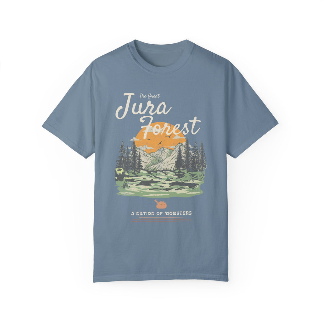 The Great Jura Forest, Monster Nation Retro Style Relaxed Fit Cotton T-Shirt
