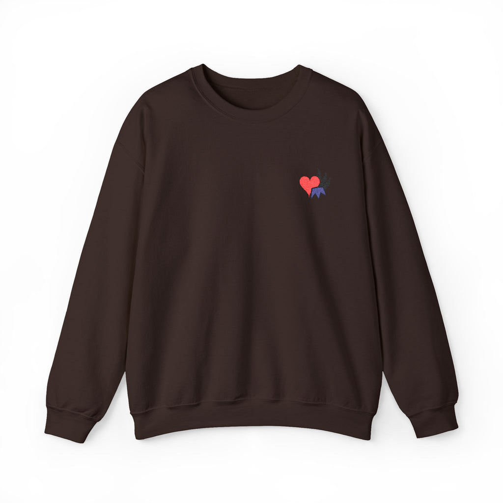 Embroidered Heart & Feather Corazon Crewneck Sweatshirt