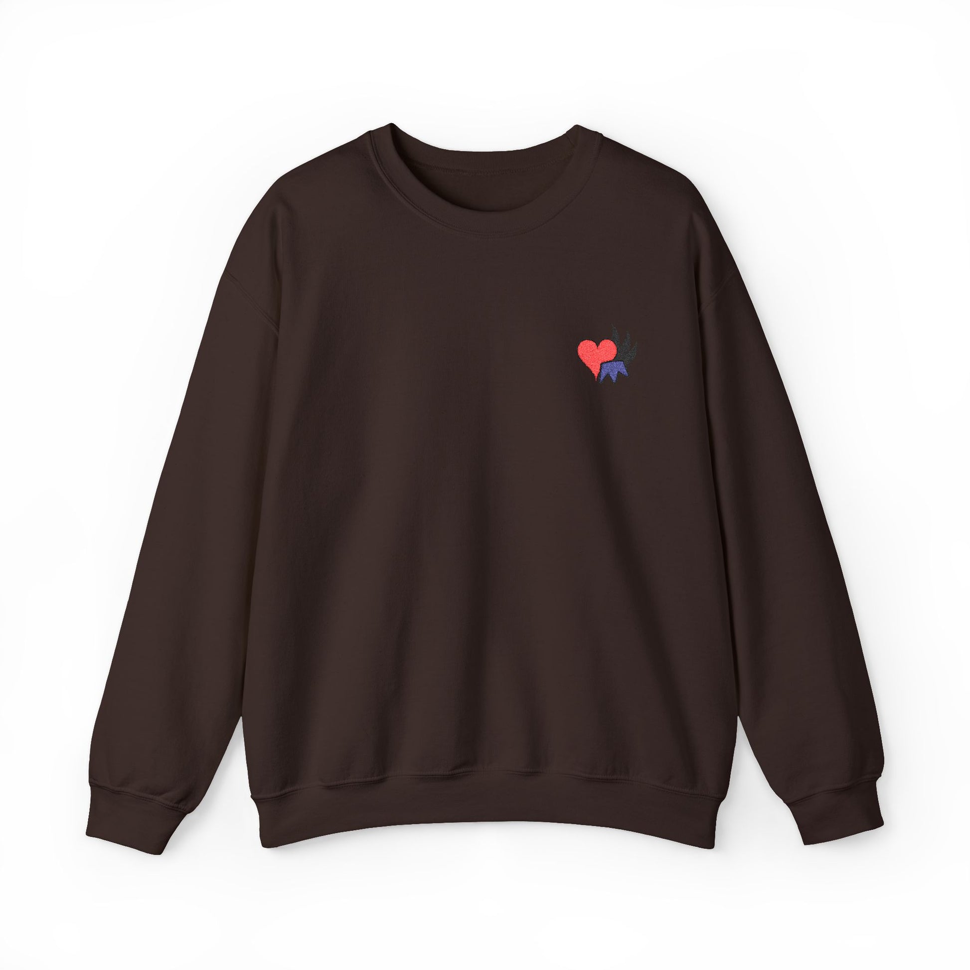 Embroidered Heart & Feather Corazon Crewneck Sweatshirt