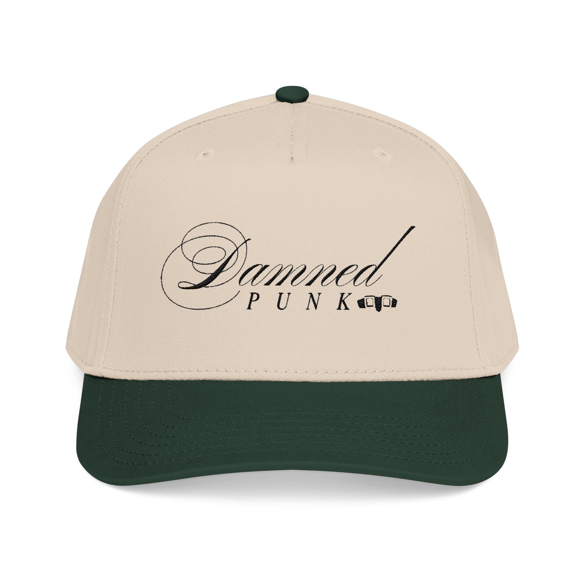 “Damned Punk” Embroidered Baseball Cap — Retro Gothic Streetwear Hat