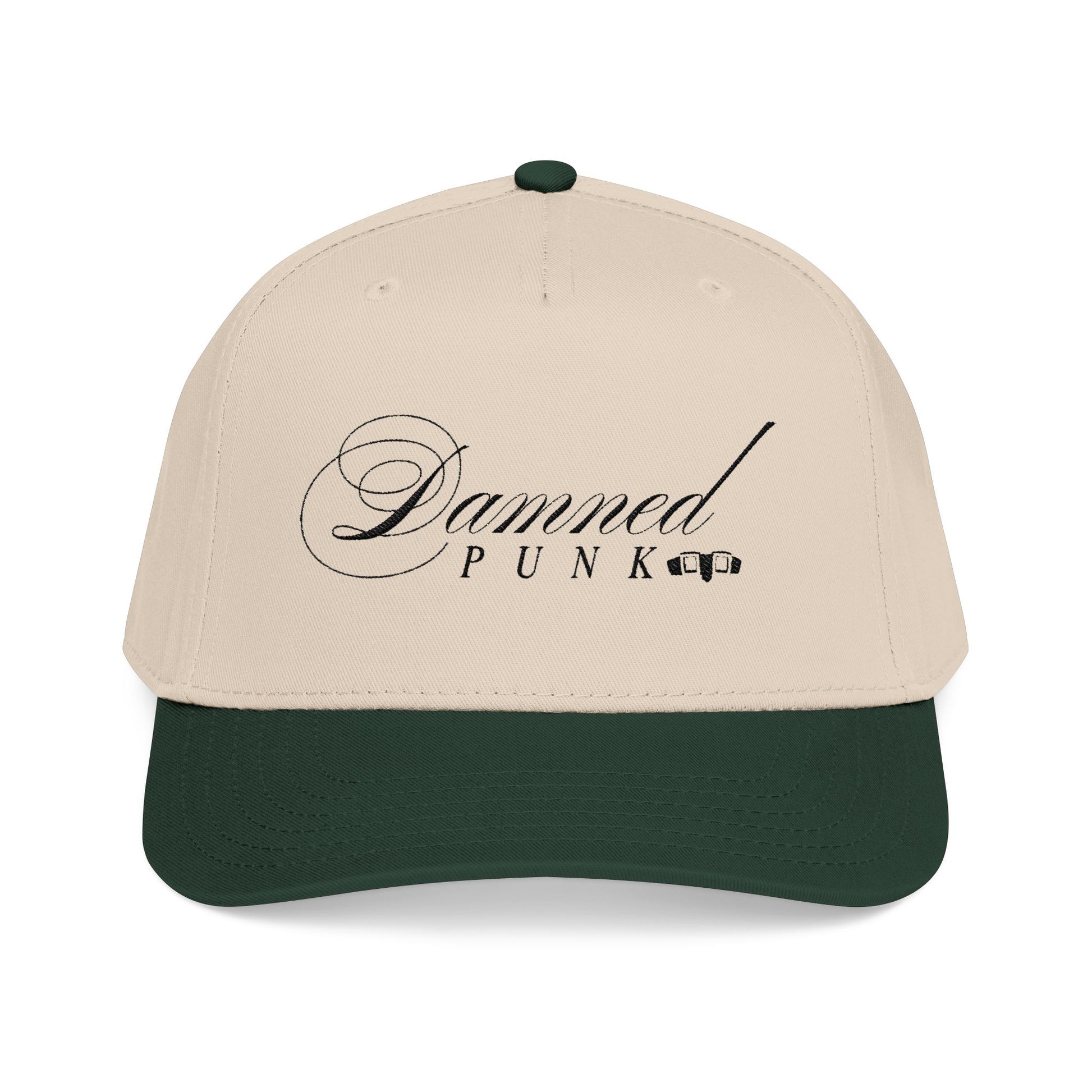 “Damned Punk” Embroidered Baseball Cap — Retro Gothic Streetwear Hat
