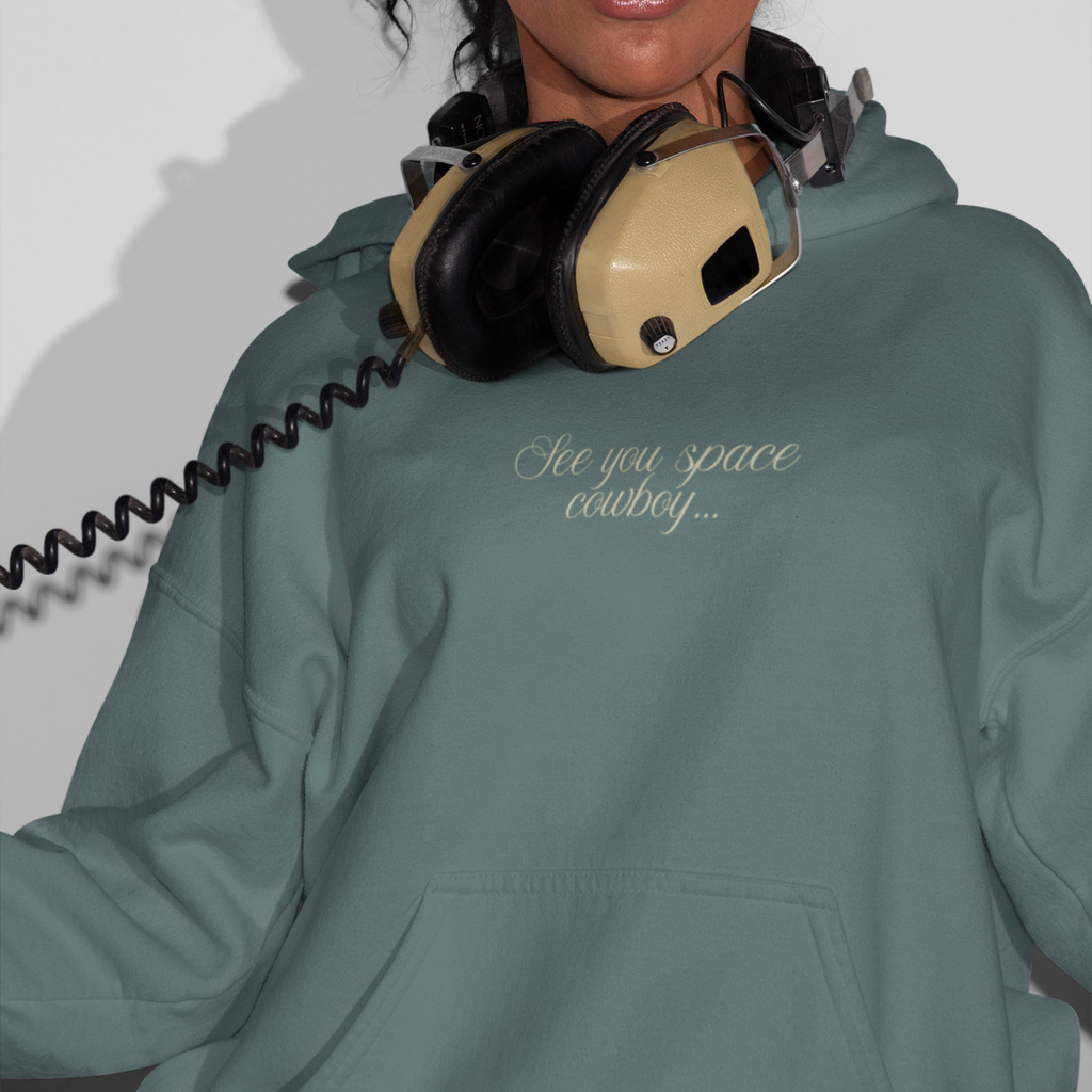 Space Cowboy Relaxed Fit - Heavy Cotton Retro Fashion Hoodie