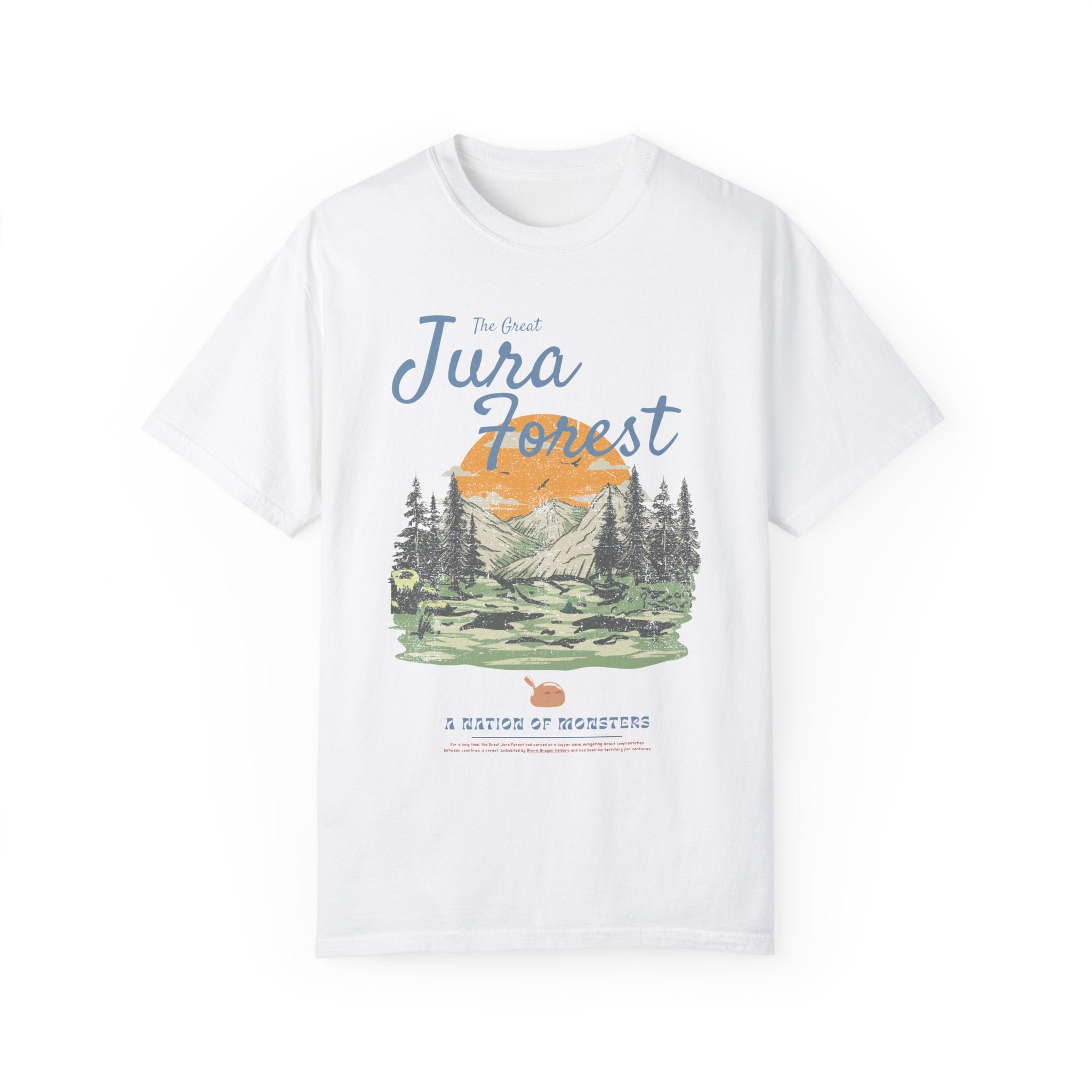 The Great Jura Forest, Monster Nation Retro Style Relaxed Fit Cotton T-Shirt