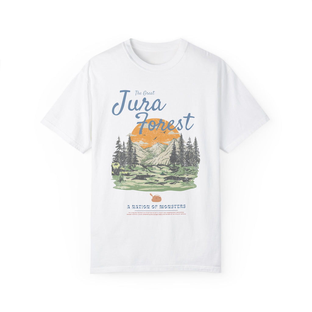 The Great Jura Forest, Monster Nation Retro Style Relaxed Fit Cotton T-Shirt