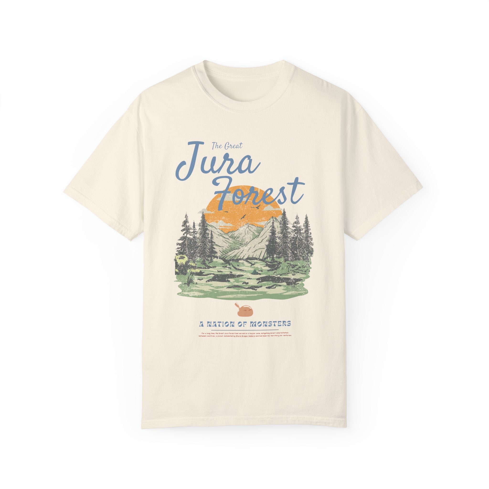 The Great Jura Forest, Monster Nation Retro Style Relaxed Fit Cotton T-Shirt