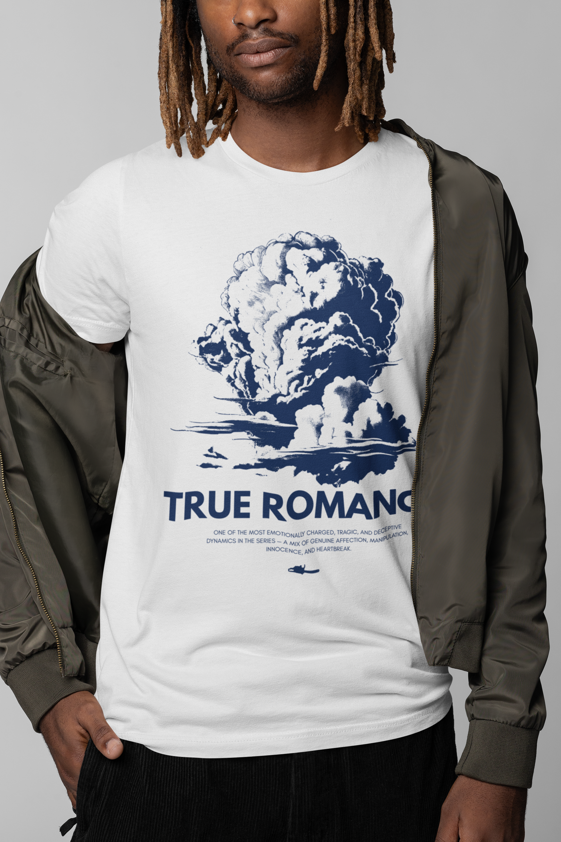 True Romance T‑Shirt — Vintage Cloud Explosion Graphic Tee