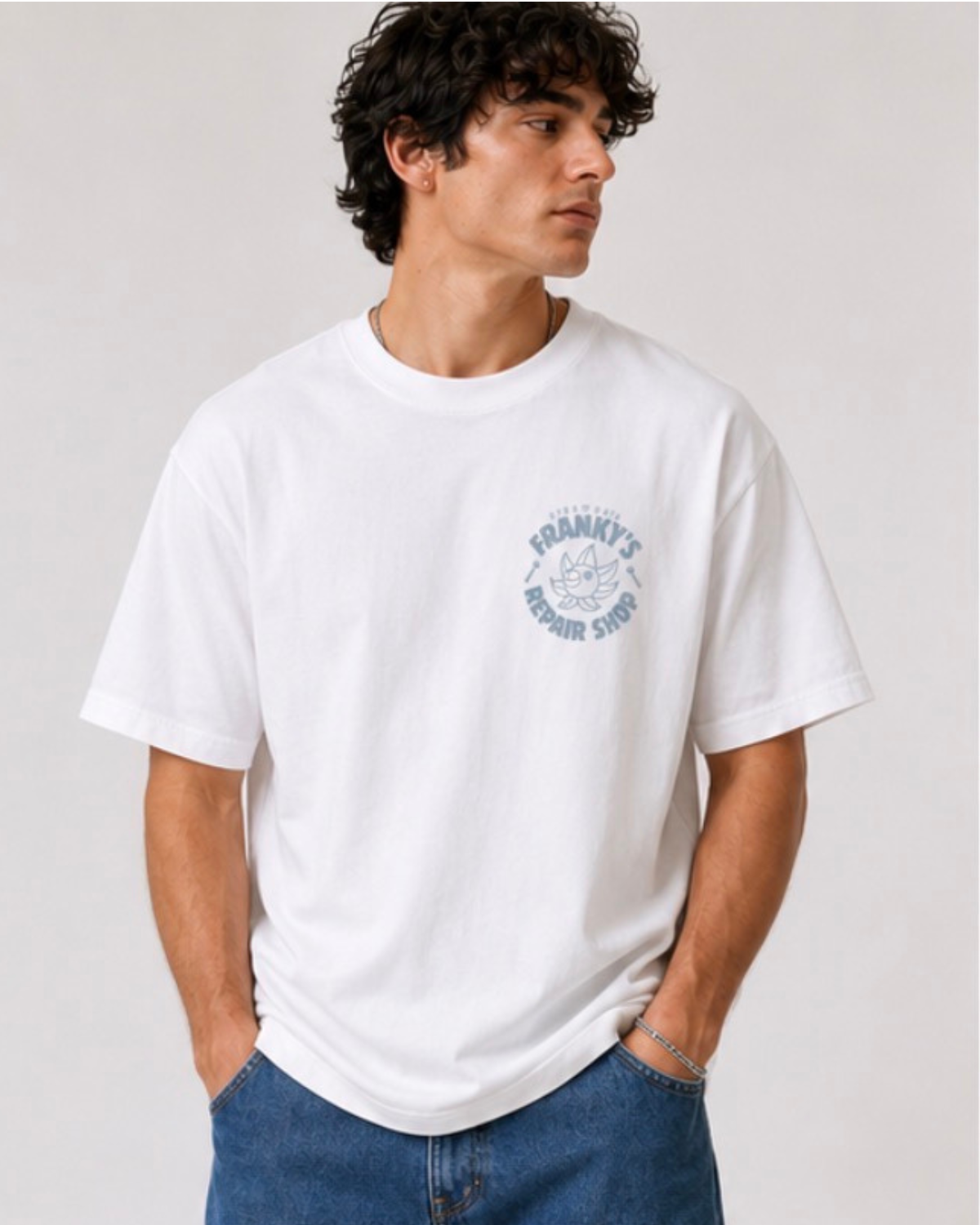 Frankys Repair Shop Vintage Relaxed Fit Signature T-shirt