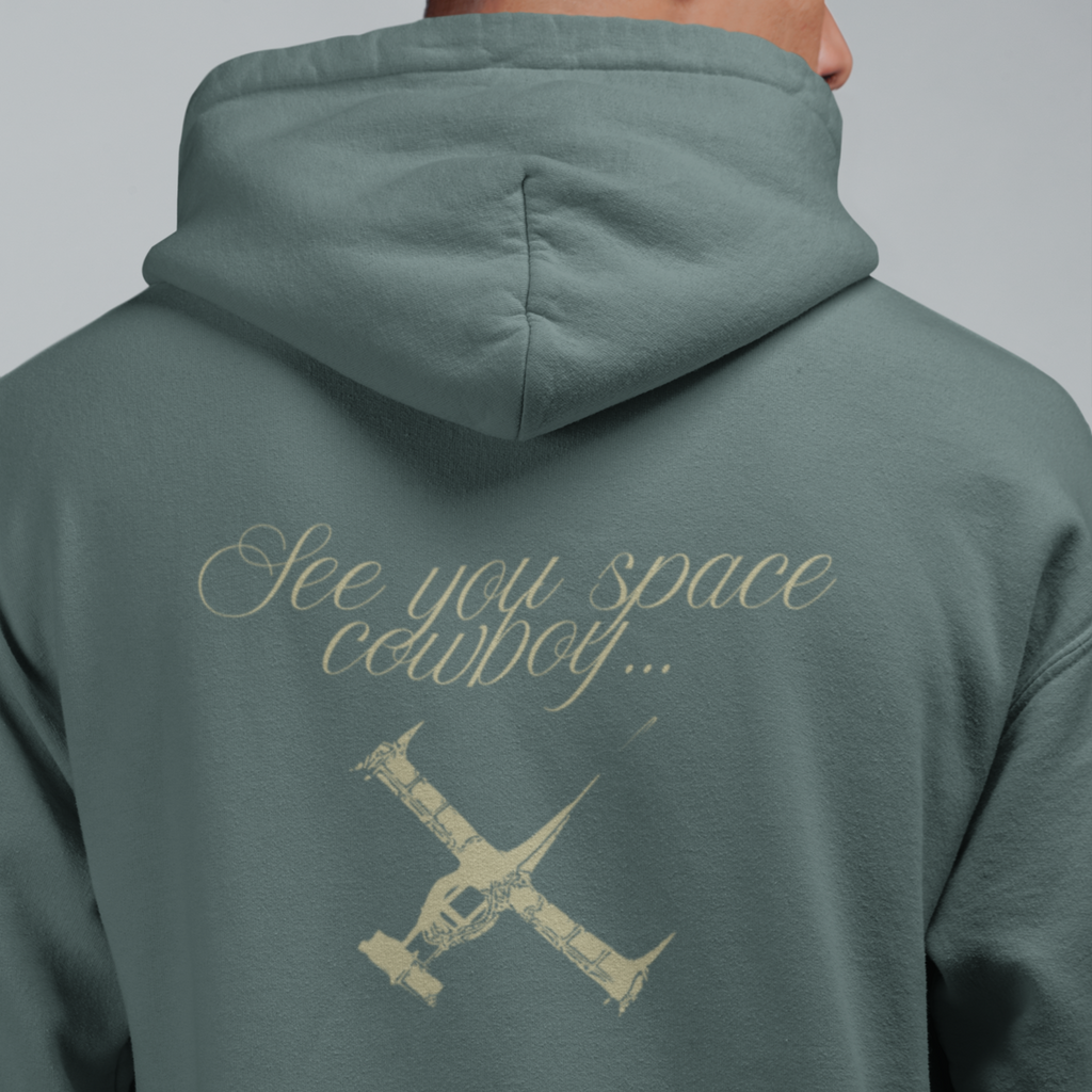 Space Cowboy Relaxed Fit - Heavy Cotton Retro Fashion Hoodie