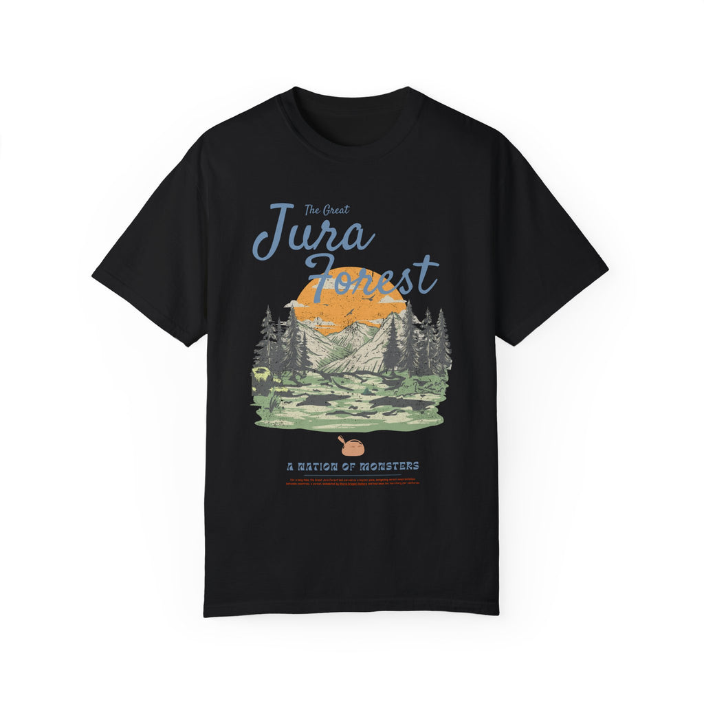 The Great Jura Forest, Monster Nation Retro Style Relaxed Fit Cotton T-Shirt
