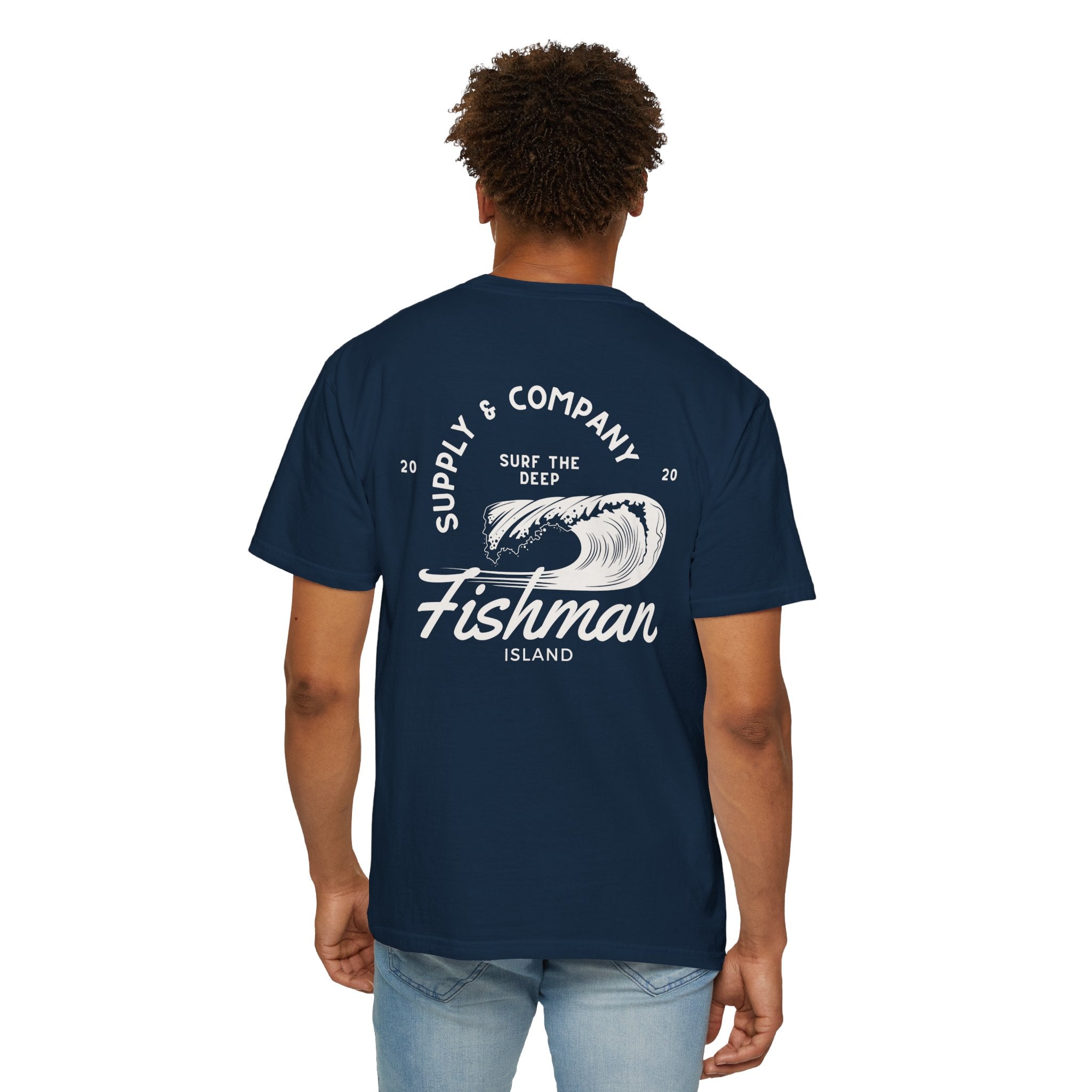 Summer Waves Retro Style Garment-Dyed T-shirt