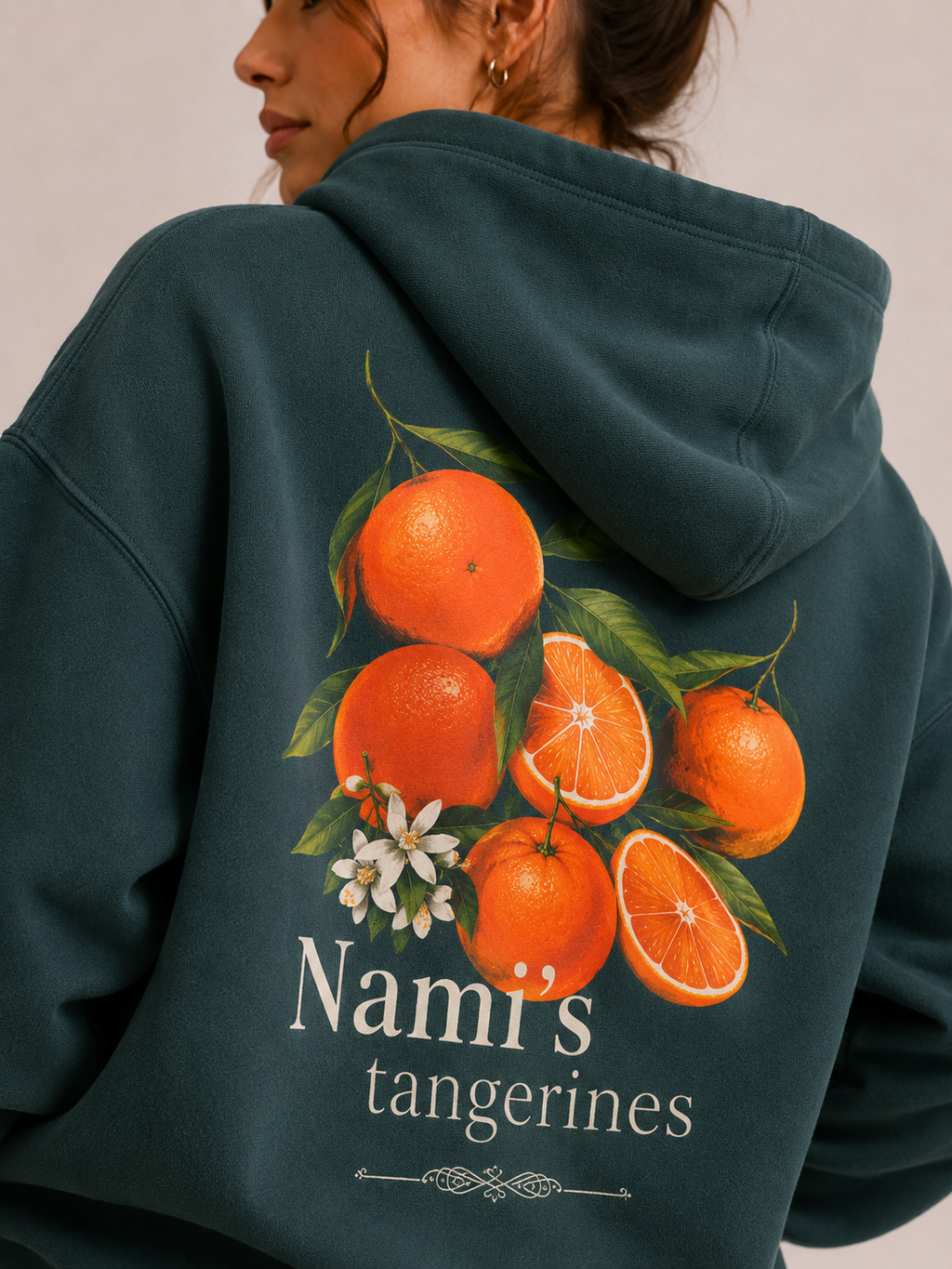 Nami Tangerine Vintage Style Hoodie