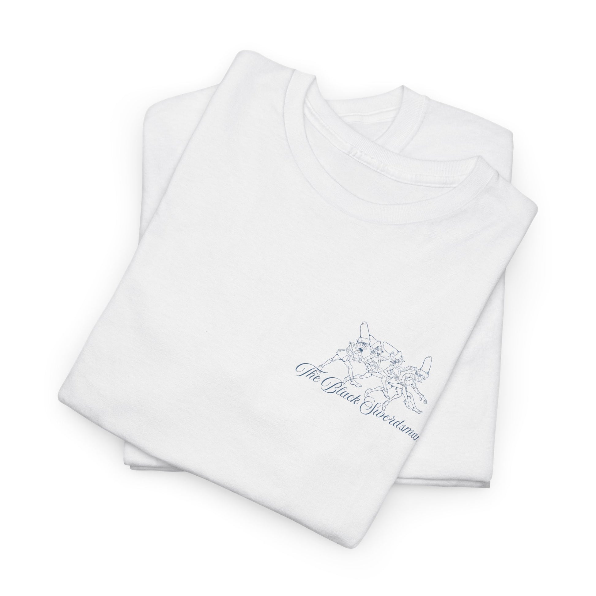 Black Swordsman Scenic Back Print Essentials T -Shirt