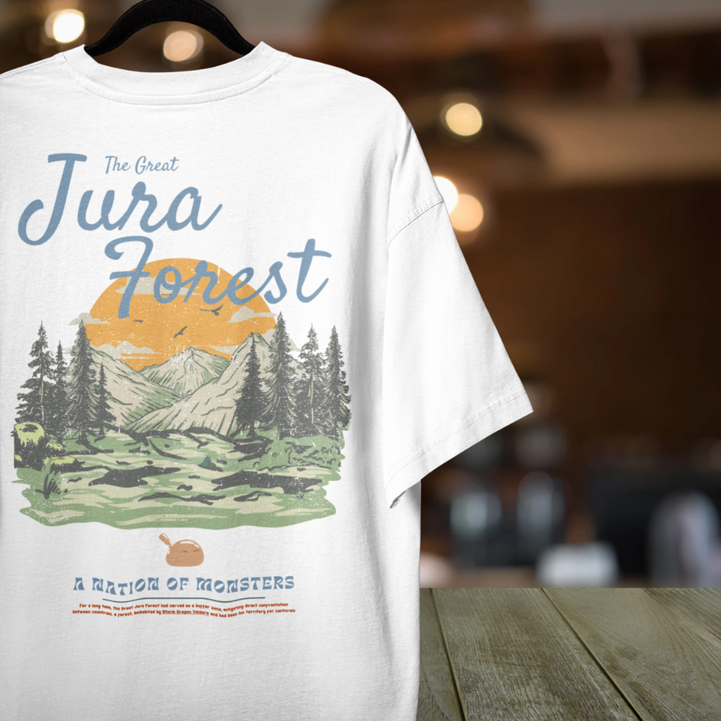 The Great Jura Forest, Monster Nation Retro Style Relaxed Fit Cotton T-Shirt