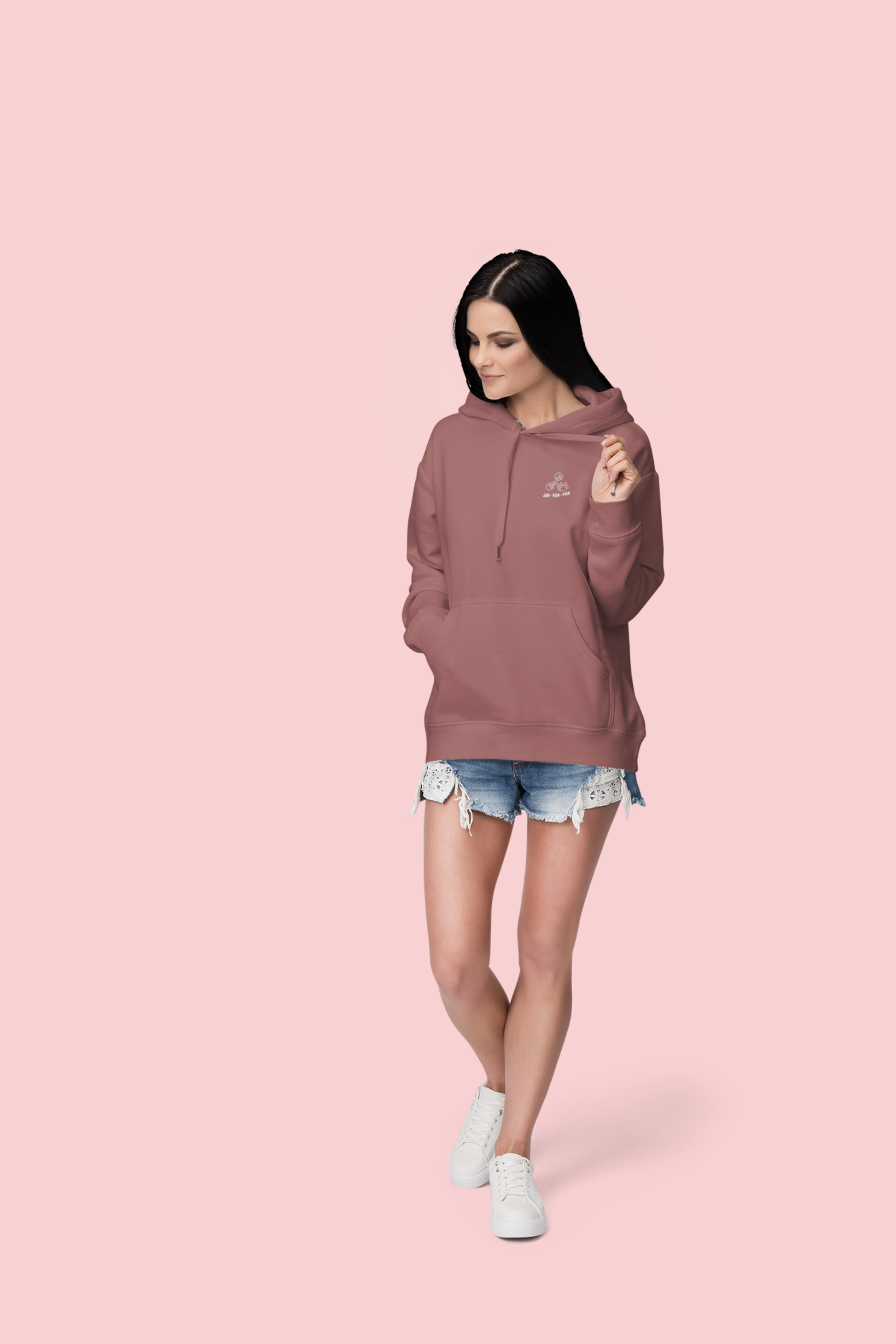 Jan Ken Rock Pigment Dyed Unisex Hoodie