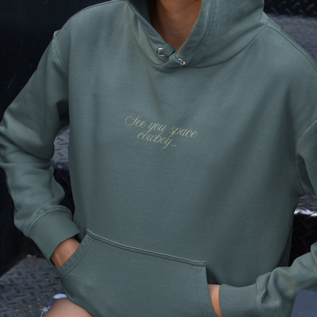 Space Cowboy Relaxed Fit - Heavy Cotton Retro Fashion Hoodie