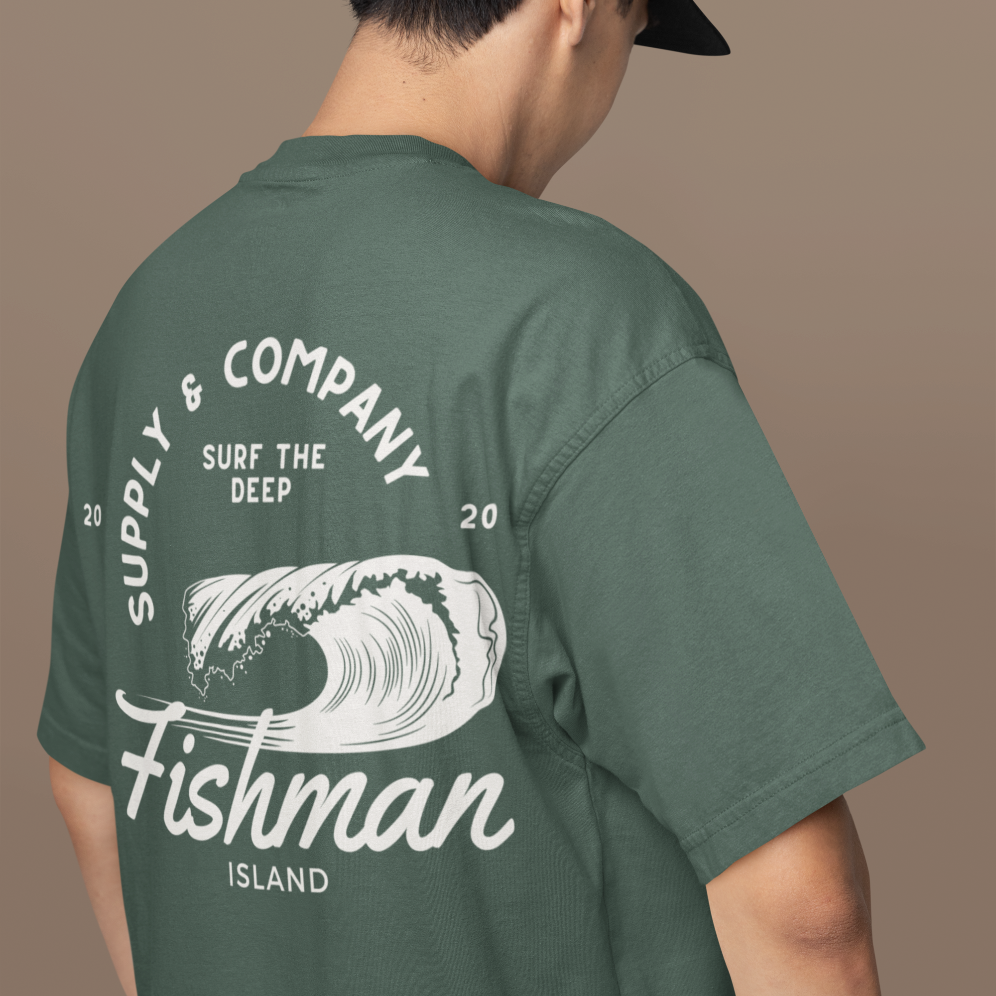 Summer Waves Retro Style Garment-Dyed T-shirt