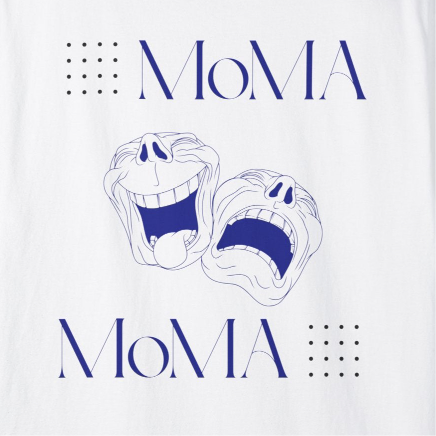 MoMA-Inspired Laughing Heads Unisex Garment-Dyed T-Shirt