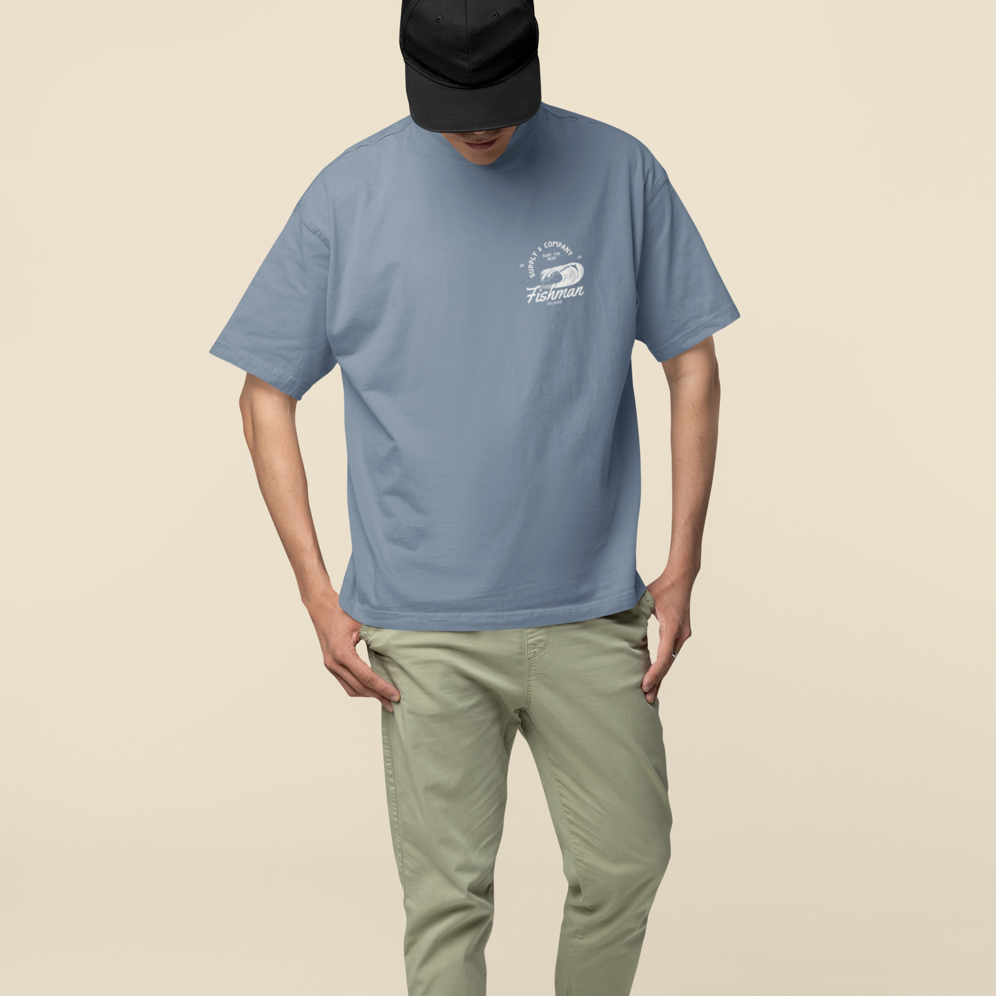 Summer Waves Retro Style Garment-Dyed T-shirt