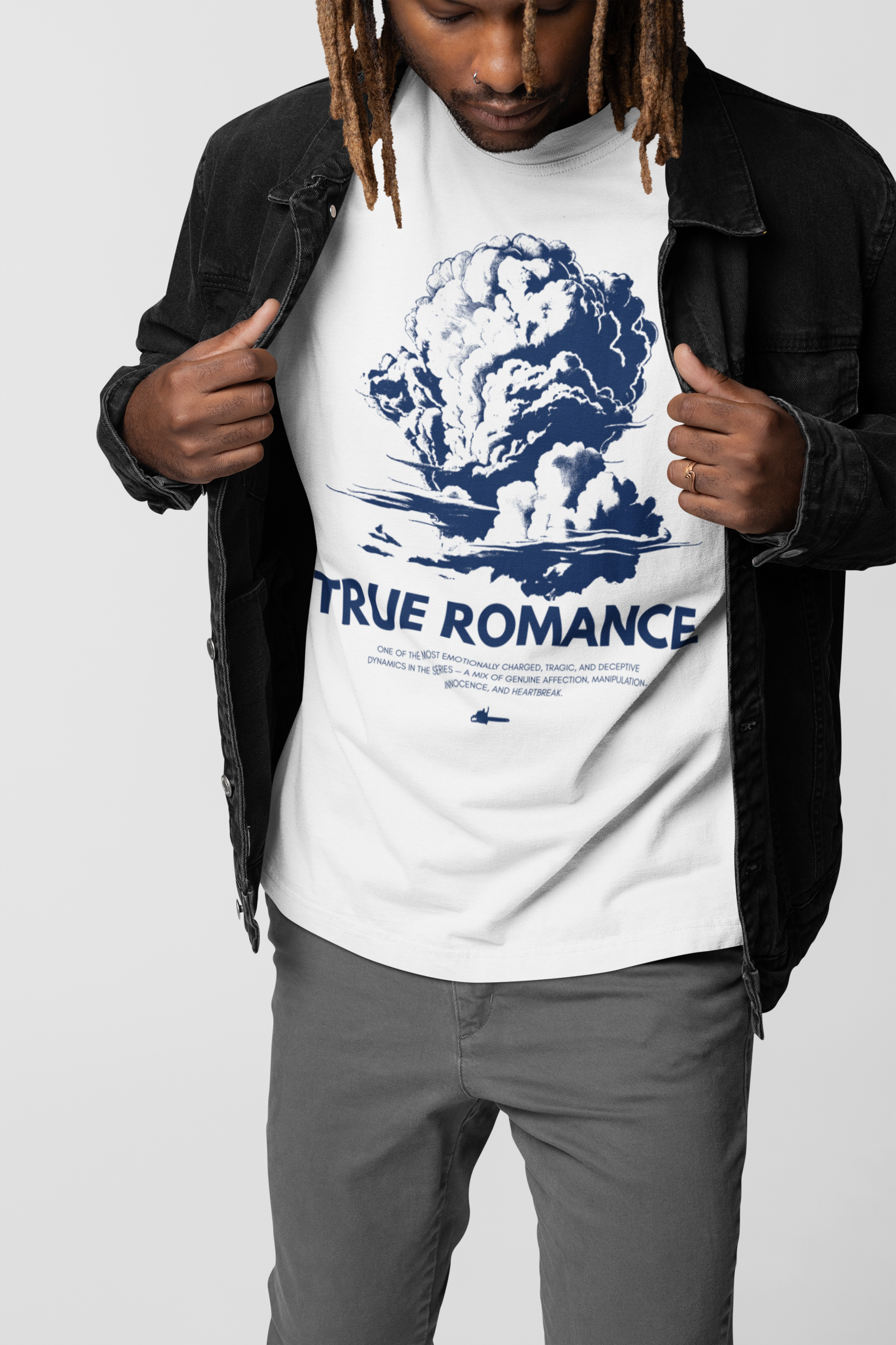 True Romance T‑Shirt — Vintage Cloud Explosion Graphic Tee